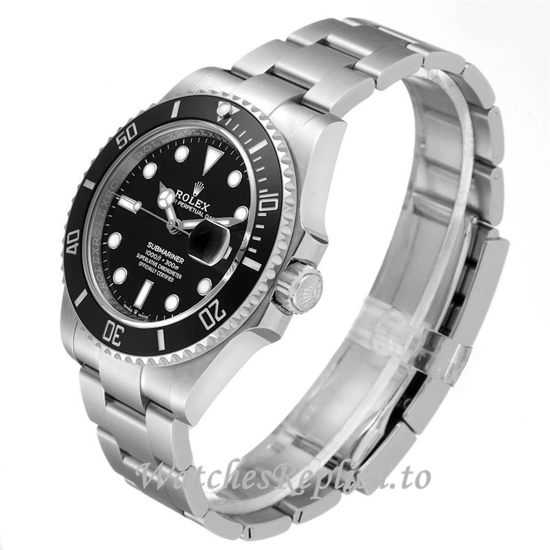 Replica Rolex Submariner Watch Black Dial 126610 - WatchesReplica.is