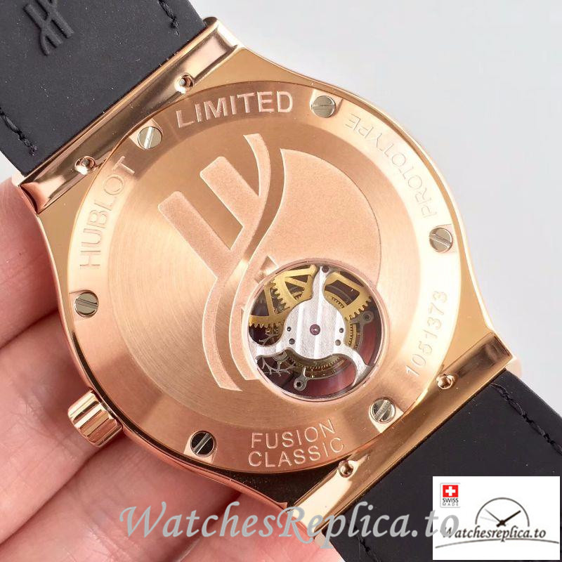 Swiss Hublot Classic Fusion Tourbillon Replica 505.OX.1180.LR Black Strap 45MM - WatchesReplica.is