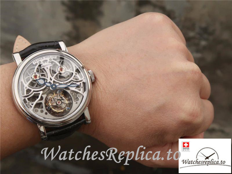 Swiss Franck Muller Giga Tourbillon Replica 7048 T G SQT BR Black Strap 43.6 MM - WatchesReplica.is
