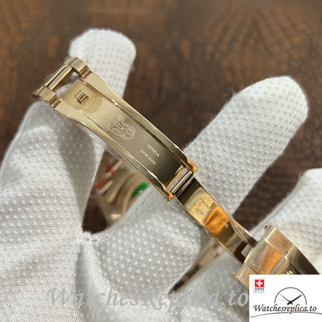 Swiss Rolex Sky Dweller Replica Yellow Gold strap 42MM Black Dial - WatchesReplica.is