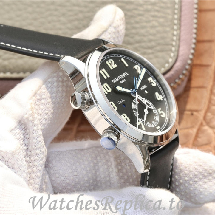 Patek Philippe Replica Calatrava 5524 Leather strap 42MM - WatchesReplica.is