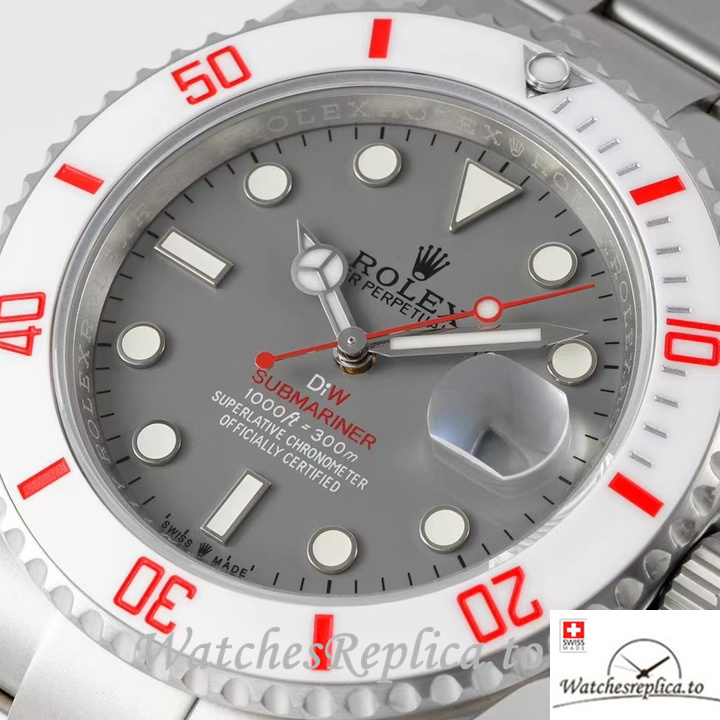 Swiss Rolex Submariner Replica Stainless steel strap 40MM Grey Dial - WatchesReplica.is