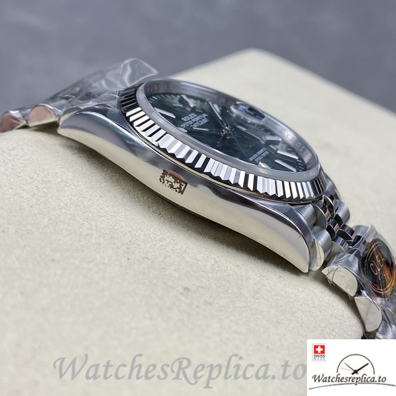 Swiss Rolex Datejust Replica 126234 Stainless steel strap 36MM Green Dial - WatchesReplica.is