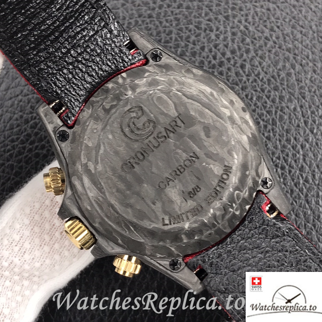 Swiss Rolex Daytona Replica Red Canvas strap 40MM Black Dial - WatchesReplica.is