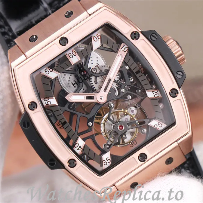Hublot Replica MASTERPIECE Series Leather strap 45MM - WatchesReplica.is