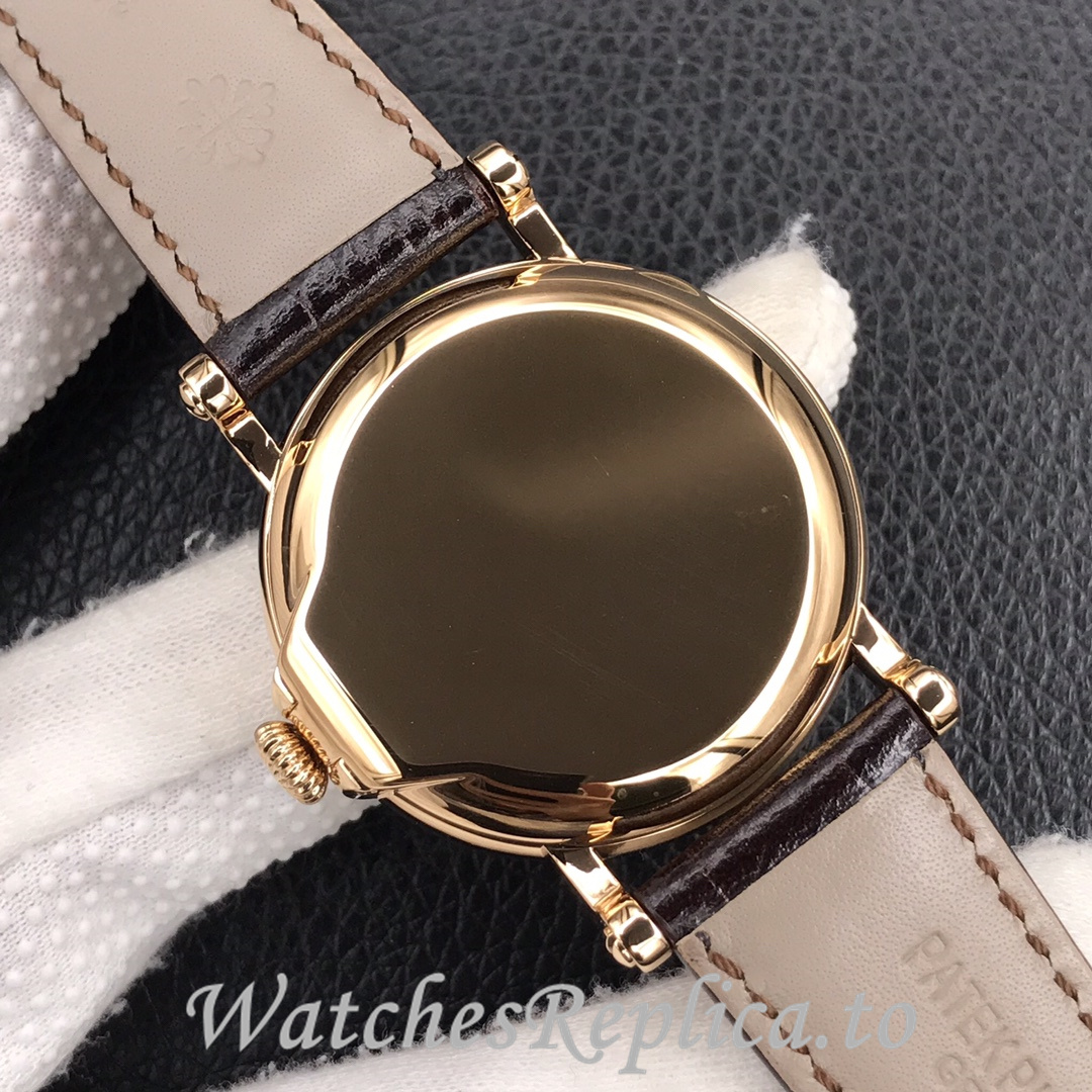 Patek Philippe Replica Calatrava 5153 Leather strap 38MM - WatchesReplica.is