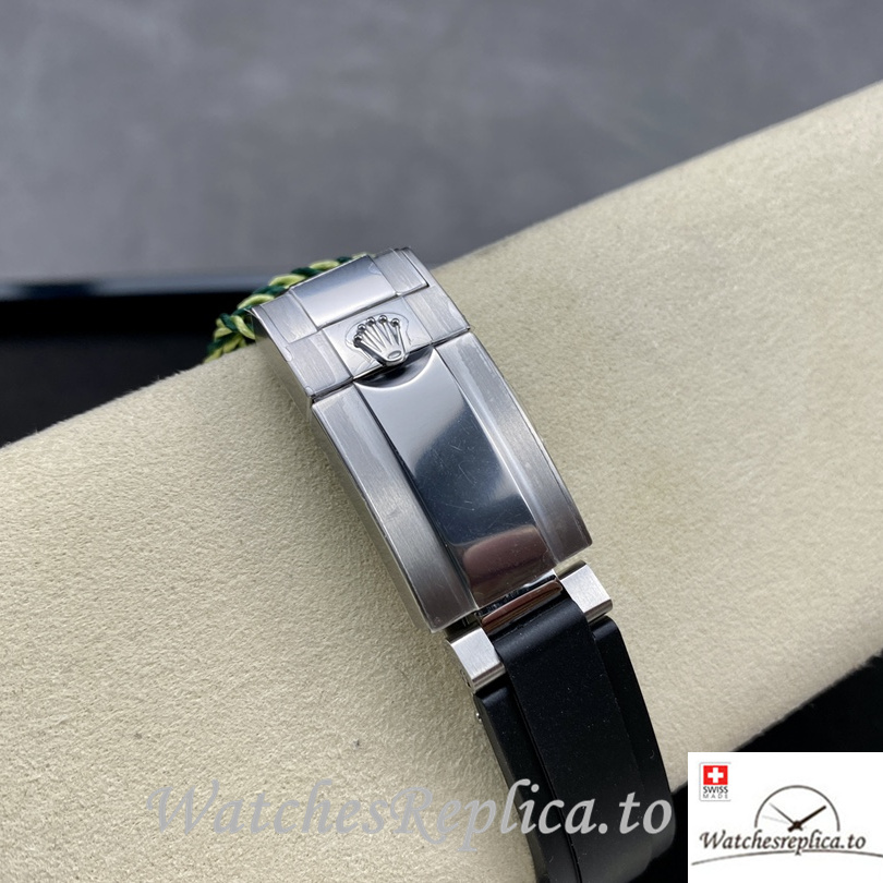 Swiss Rolex Daytona Replica Black Rubber strap 40MM Grey Dial - WatchesReplica.is