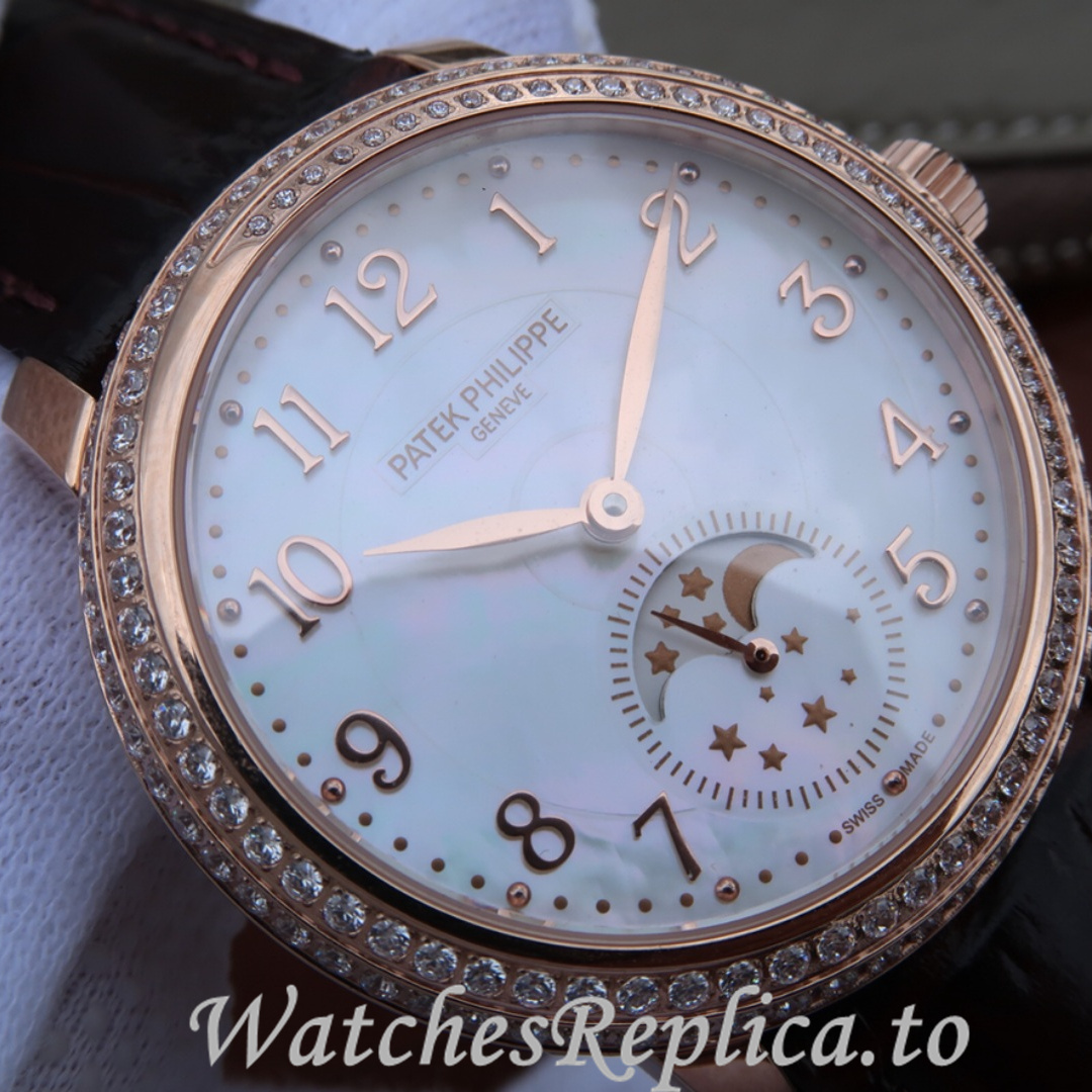 Patek Philippe Replica Complications 4968 Leather strap 33.3MM - WatchesReplica.is