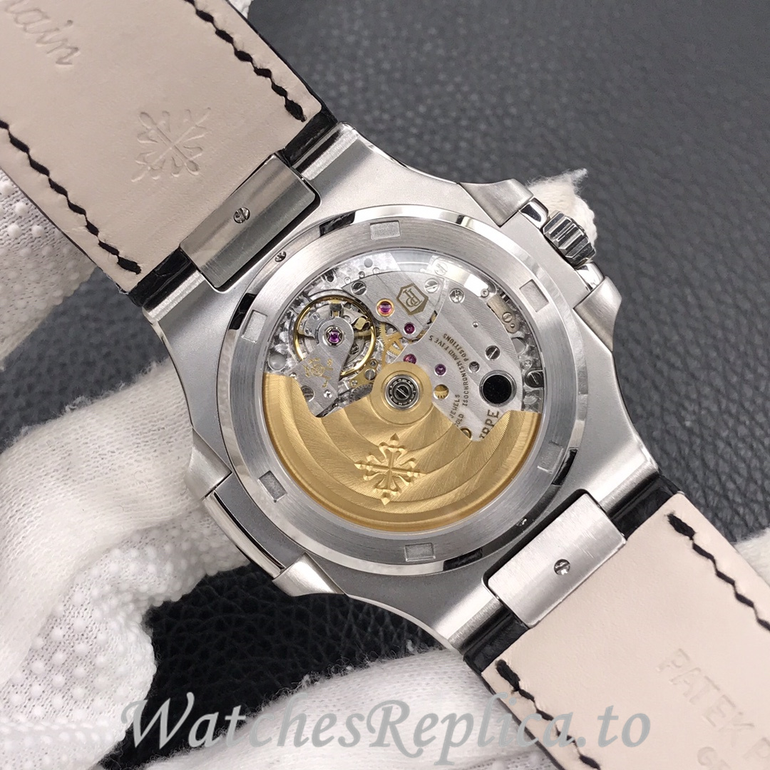 Patek Philippe Replica Nautilus 5711 Leather strap 40MM - WatchesReplica.is