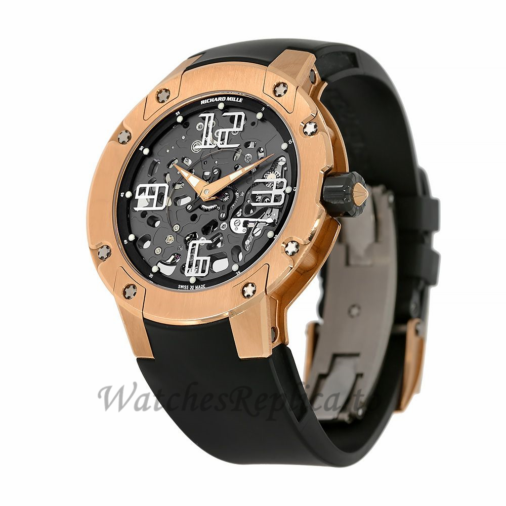 Richard Mille RM 033 Rose Gold Automatic Extra Flat 46MM Watch RM033 36223 - WatchesReplica.is