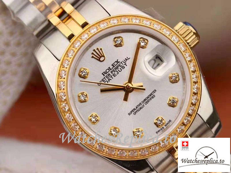 Swiss Rolex Datejust Replica 19966 Silver Dial 28MM - WatchesReplica.is