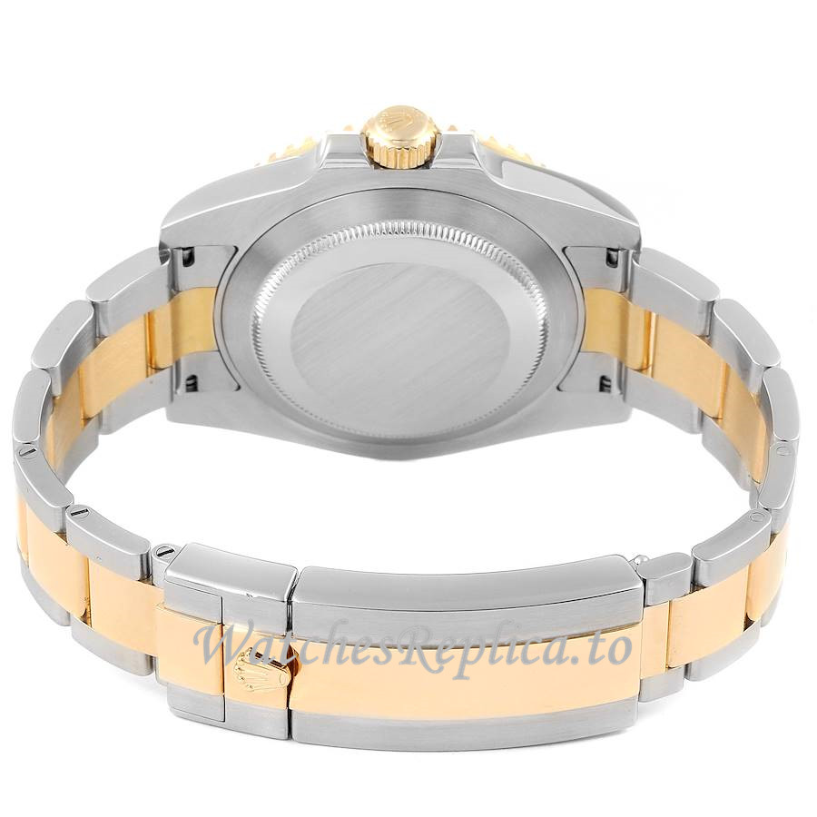Replica Rolex Submariner Yellow Gold Blue Dial 116613 40MM - WatchesReplica.is