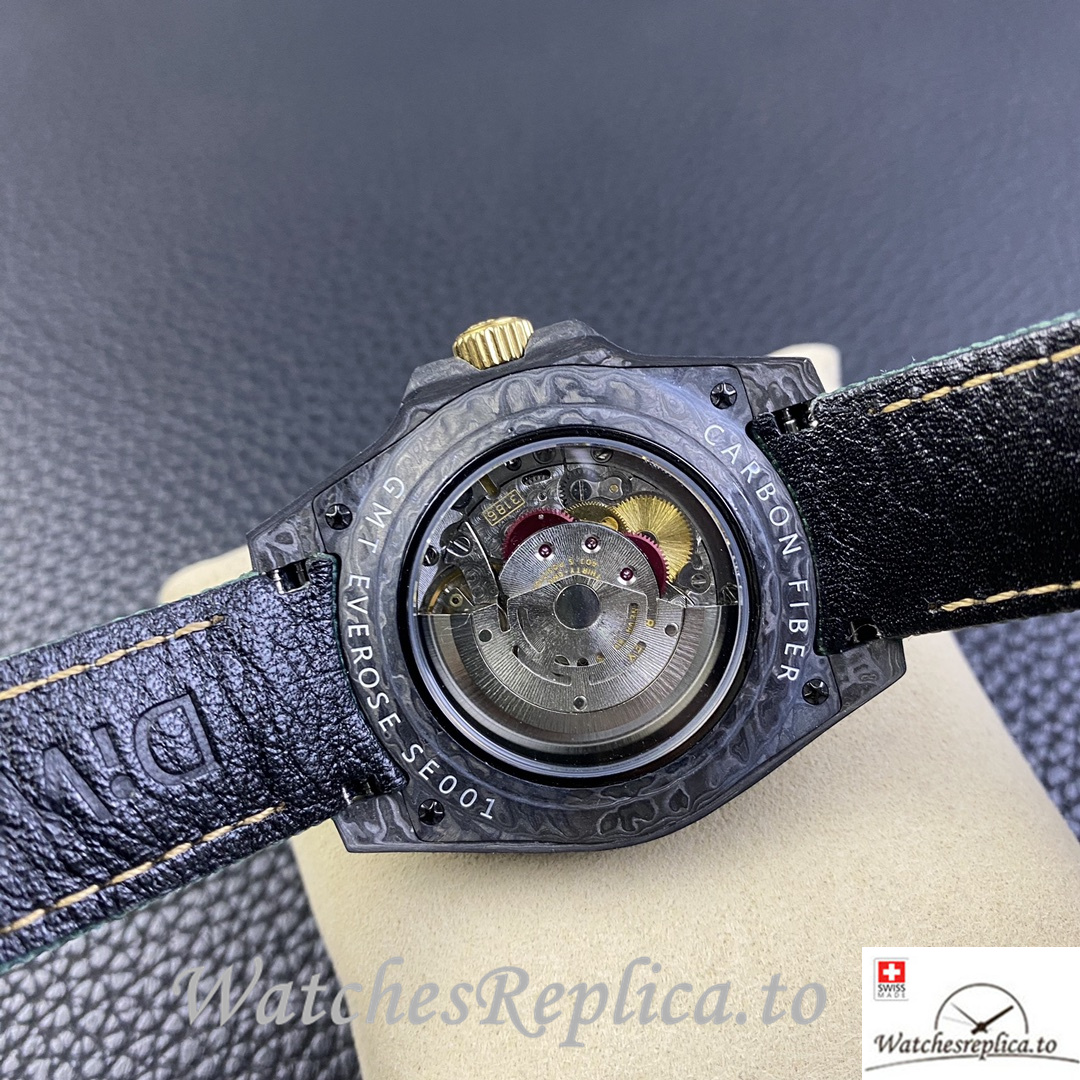 Swiss Rolex GMT Master Electro Carbon Carbon fiber strap 40MM - WatchesReplica.is