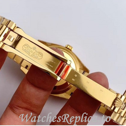 Swiss Rolex Day Date Replica 128238 Yellow Gold strap 36MM - WatchesReplica.is