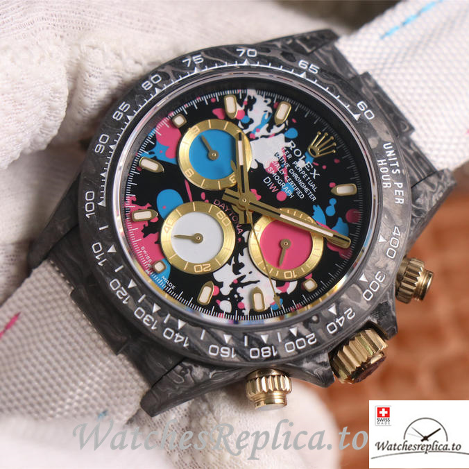 Swiss Rolex Daytona Replica Canvas strap 40MM - WatchesReplica.is