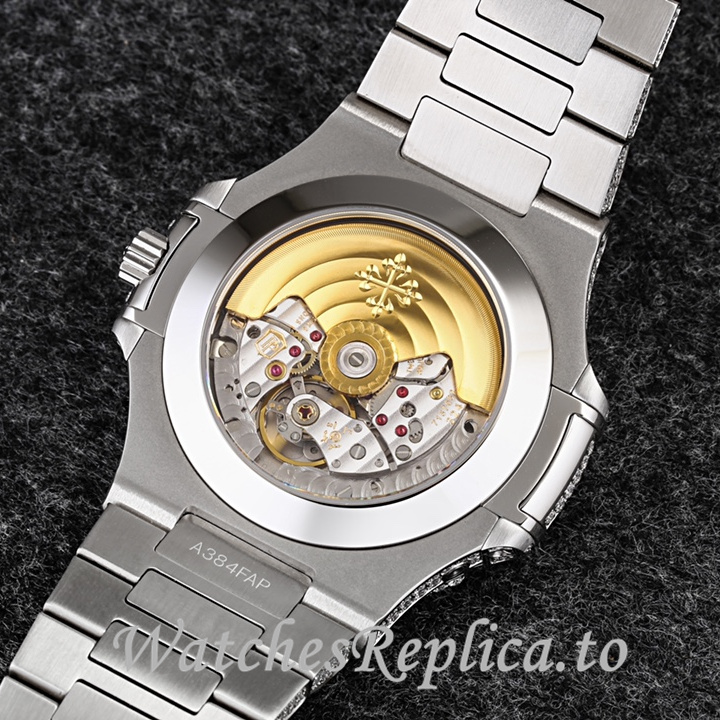 Patek Philippe Replica Nautilus 5726 Diamonds paved strap 40.5MM - WatchesReplica.is