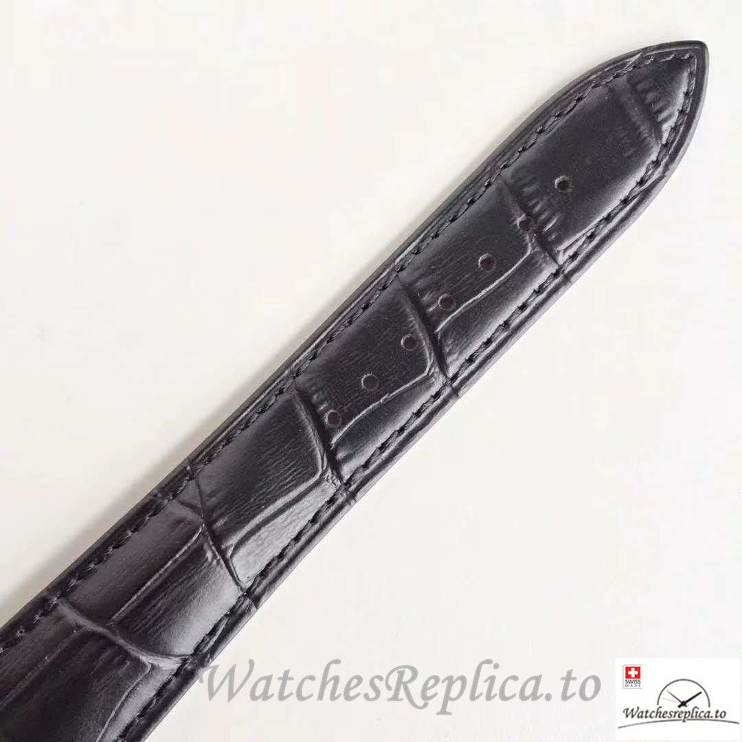 Swiss Patek Philippe Tourbillon Moonphase Replica Black Strap 42MM - WatchesReplica.is