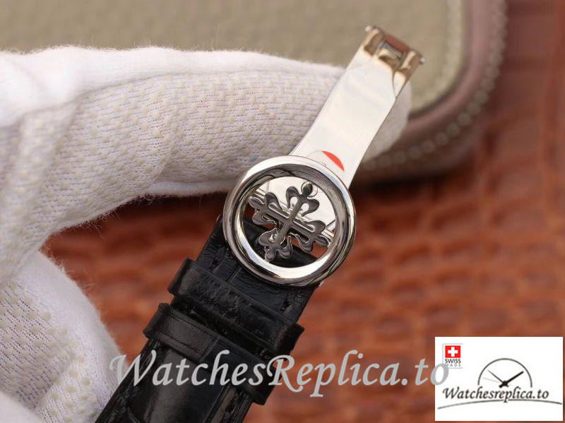 Swiss Patek Philippe Complications Annual Calendar Replica 5396G 001 Black Strap 42MM - WatchesReplica.is