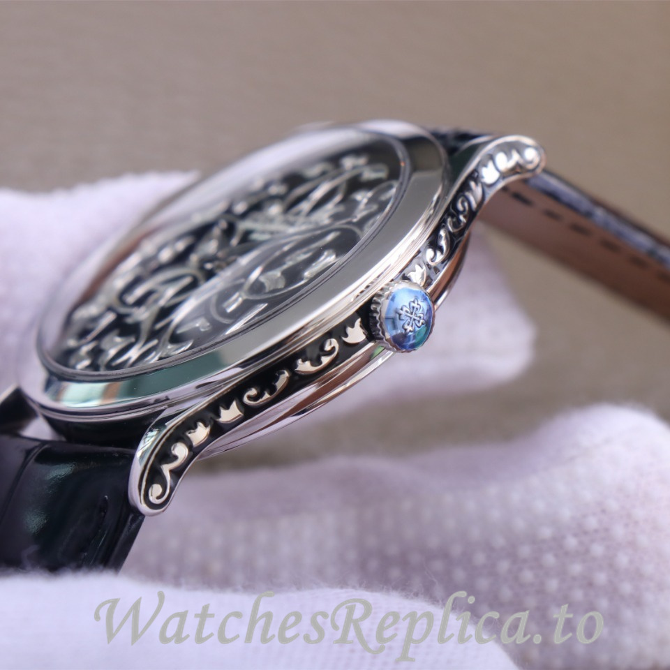 Patek Philippe Replica Calatrava 5088 Leather strap 38.6MM - WatchesReplica.is