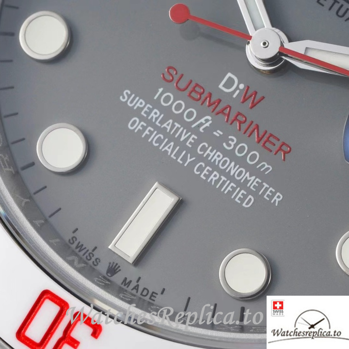Swiss Rolex Submariner Replica Stainless steel strap 40MM Grey Dial - WatchesReplica.is