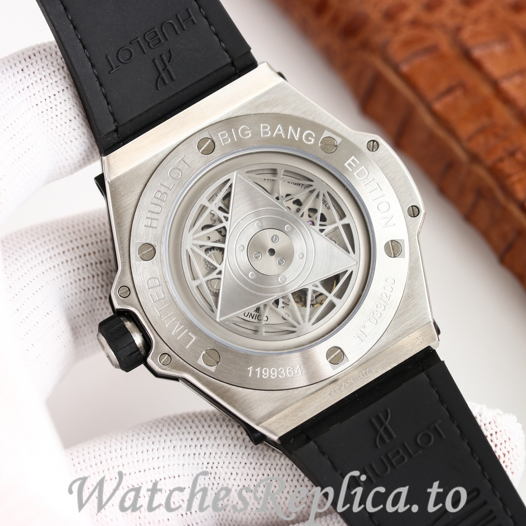 Hublot Replica Big Bang Elemental Material Chronograph v2 Rubber strap 45MM - WatchesReplica.is