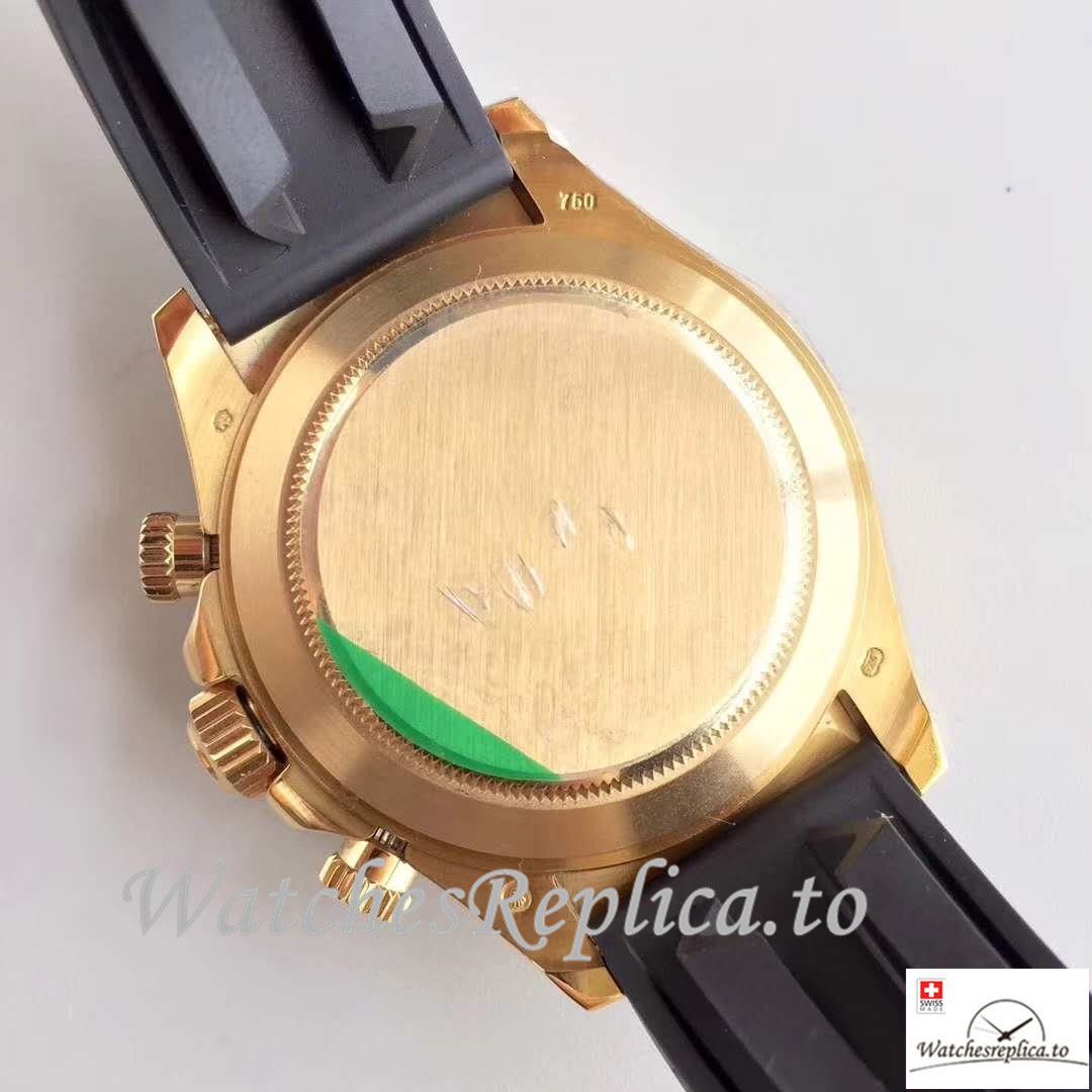 Swiss Rolex Daytona Cosmograph Replica 116518LN 001 Rubber Strap 40MM - WatchesReplica.is