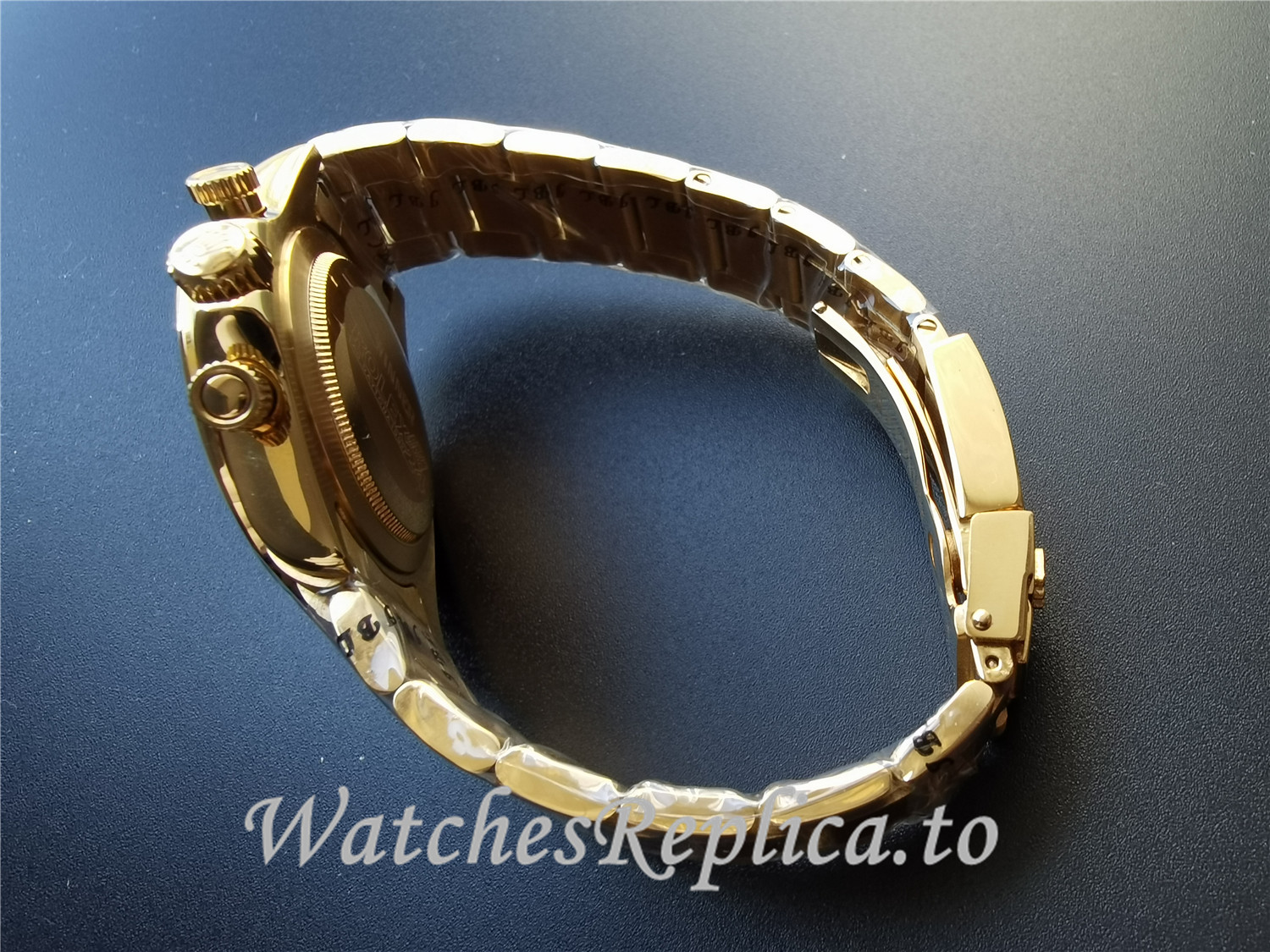 Swiss Rolex Daytona Cosmograph Replica 116528 Yellow Gold Bezel 40MM - WatchesReplica.is