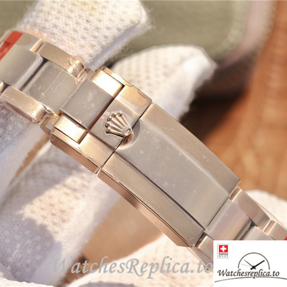 Swiss Rolex Daytona Replica 116505 Rose Gold strap 40MM - WatchesReplica.is
