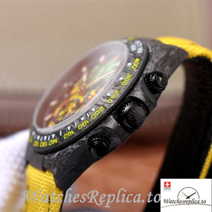Swiss Rolex Daytona Replica Canvas strap 40MM - WatchesReplica.is