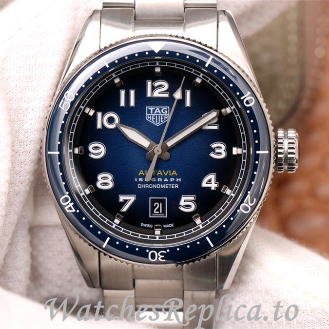 Tag Heuer Replica Autavia Stainless steel strap 42MM - WatchesReplica.is