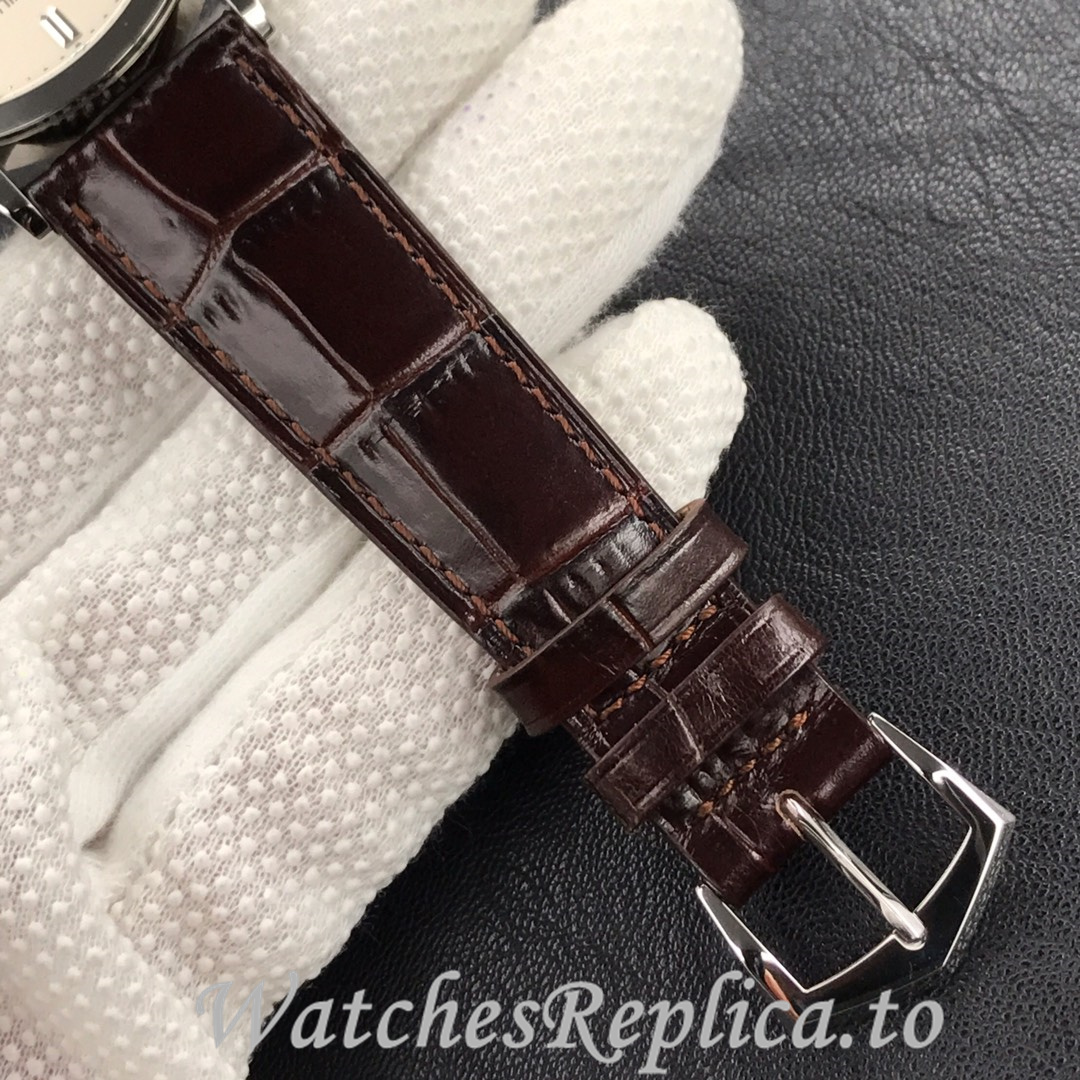 Patek Philippe Replica Calatrava 5296G Leather strap 38MM - WatchesReplica.is