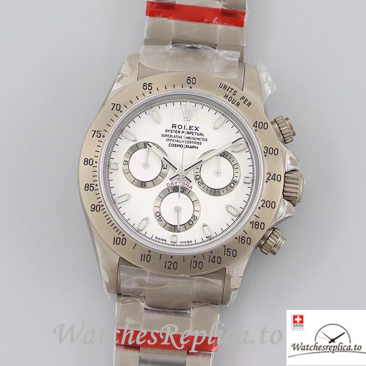 Swiss Rolex Daytona Replica Stainless steel strap 40MM - WatchesReplica.is