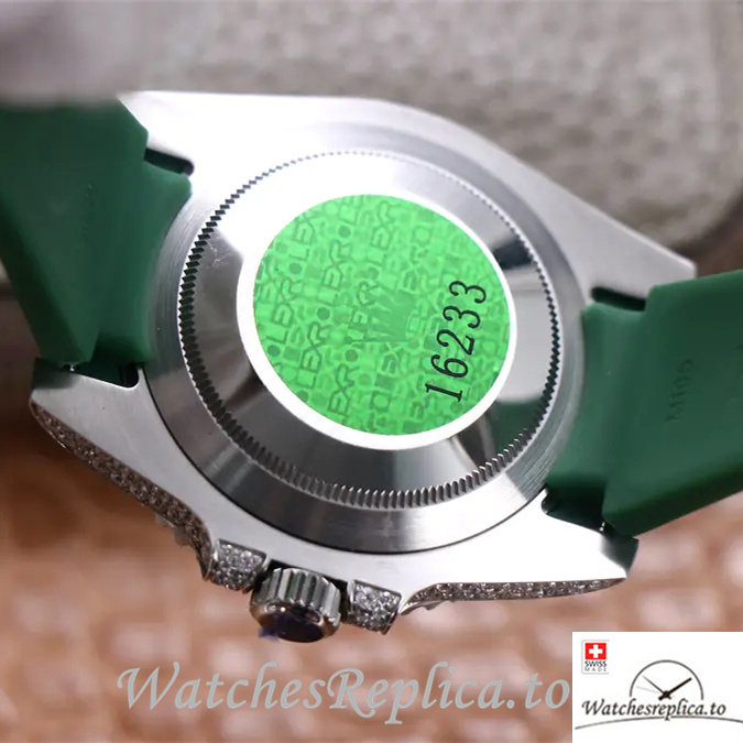 Swiss Rolex Submariner Replica 116610LV Rubber strap 40MM - WatchesReplica.is