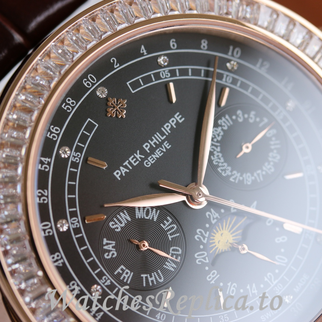 Patek Philippe Replica Complications 5073P Leather strap 42MM - WatchesReplica.is