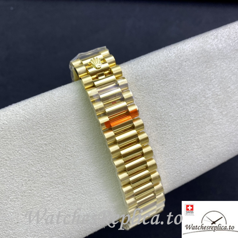 Swiss Rolex Datejust Replica 126233 Yellow Gold strap 36MM - WatchesReplica.is