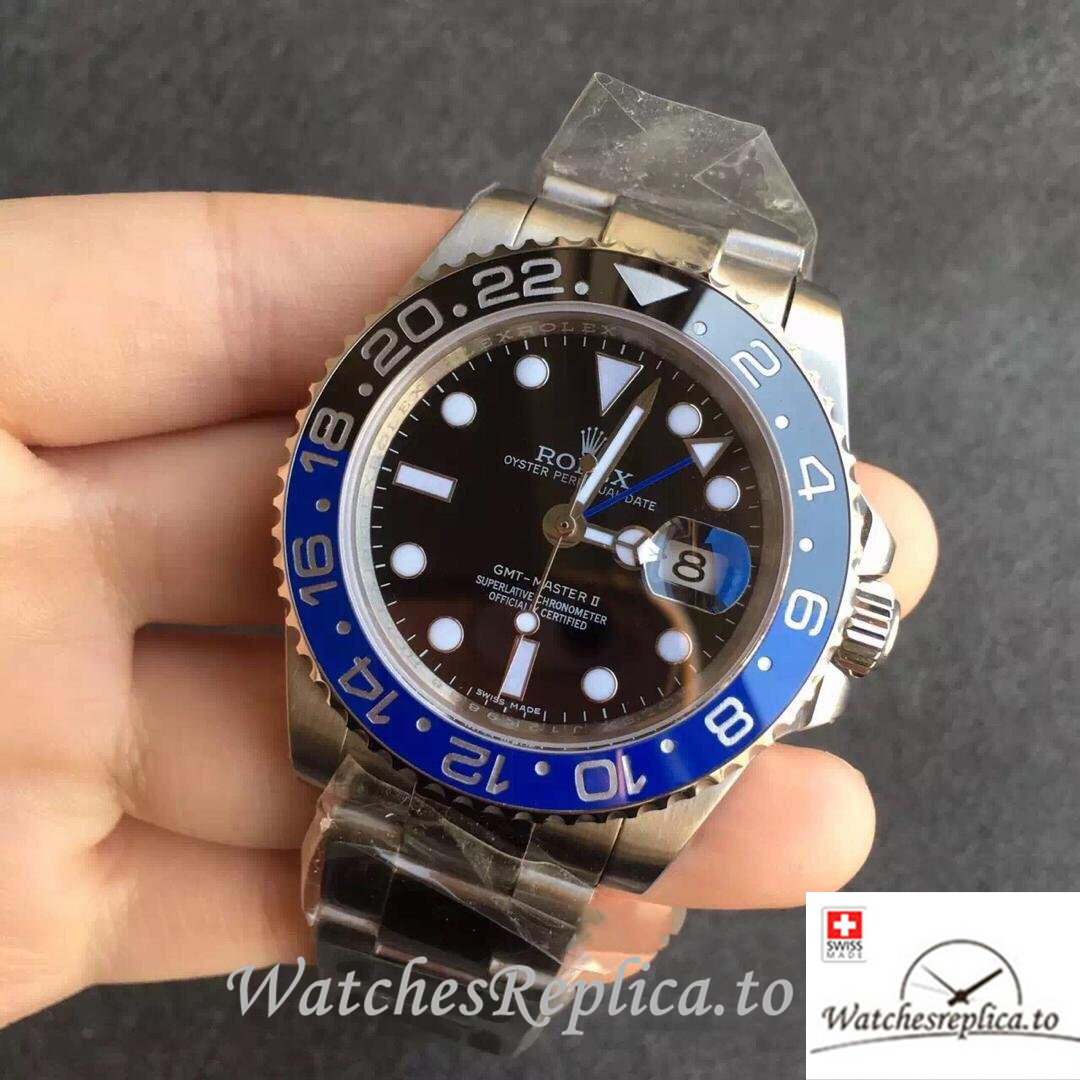 Swiss Rolex GMT-Master Replica 126710BLNR-0003 Stainless steel strap 40MM - WatchesReplica.is