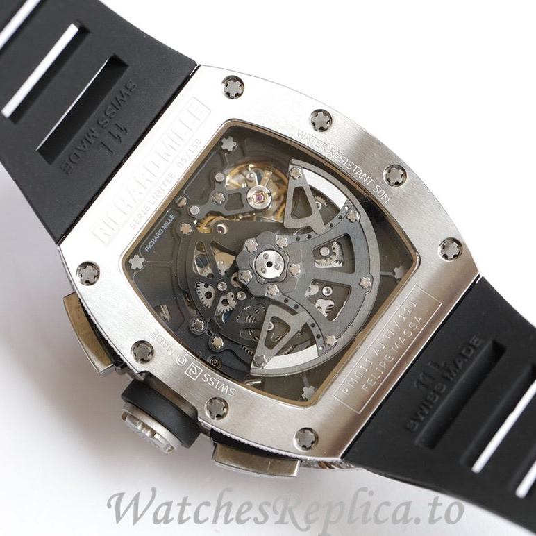 Richard Mille Replica RM011 Rubber strap 50MM - WatchesReplica.is