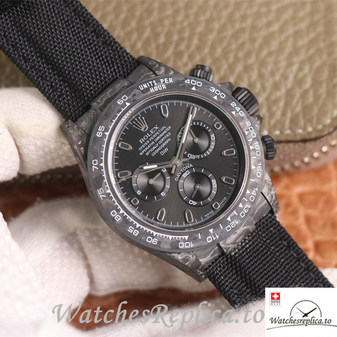 Swiss Rolex Daytona Replica Canvas strap 40MM - WatchesReplica.is