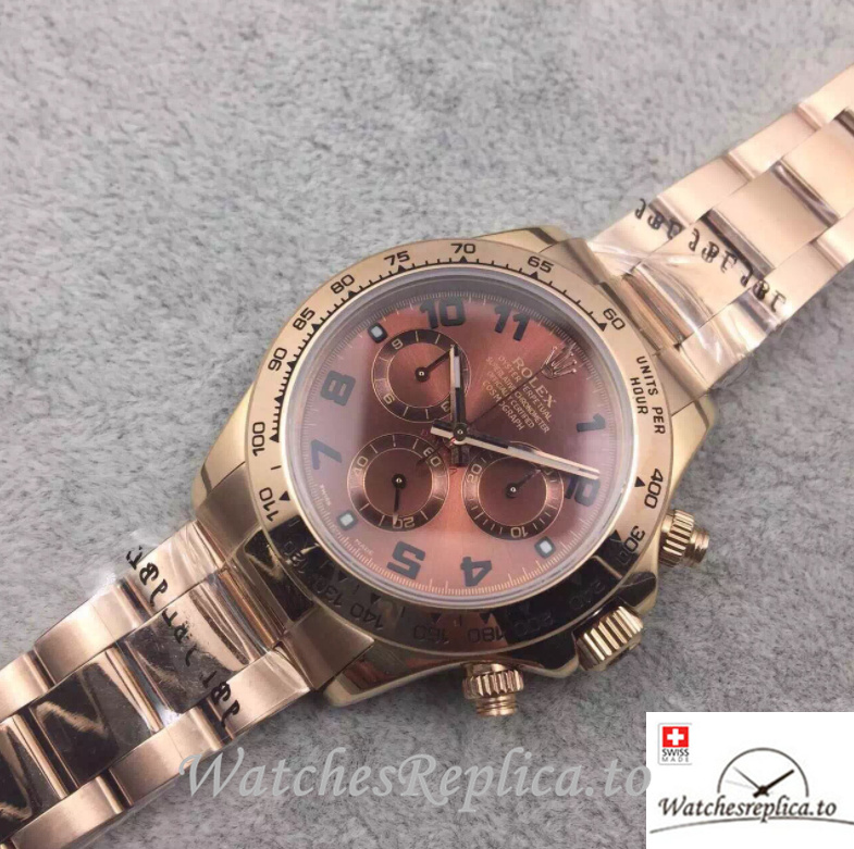 Swiss Rolex Daytona Replica 116505LN Yellow Gold strap 40MM - WatchesReplica.is