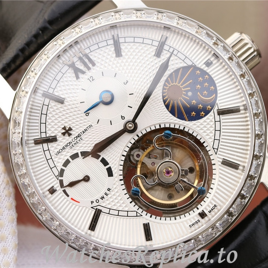 Patek Philippe Replica Complications Leather strap 42MM - WatchesReplica.is