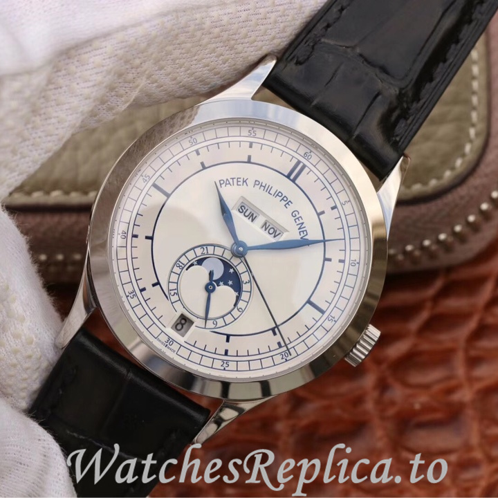 Patek Philippe Replica Complications 5396 Leather strap 38.5MM - WatchesReplica.is