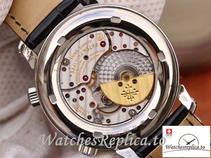 Swiss Patek Philippe Grand Complications Sky Moon Celestial Replica 5102G Black Strap 43MM - WatchesReplica.is