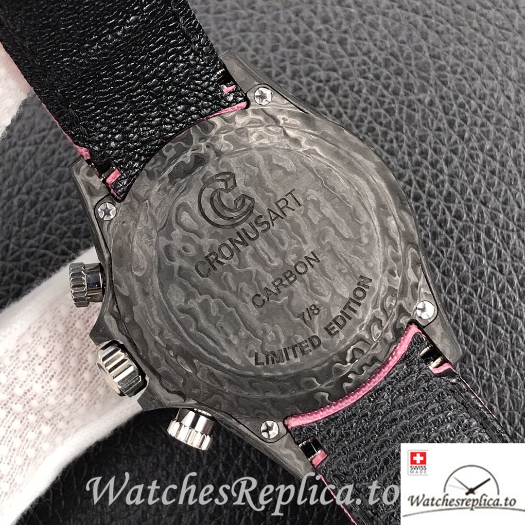 Swiss Rolex Daytona Replica Canvas strap 40MM Pink Dial - WatchesReplica.is