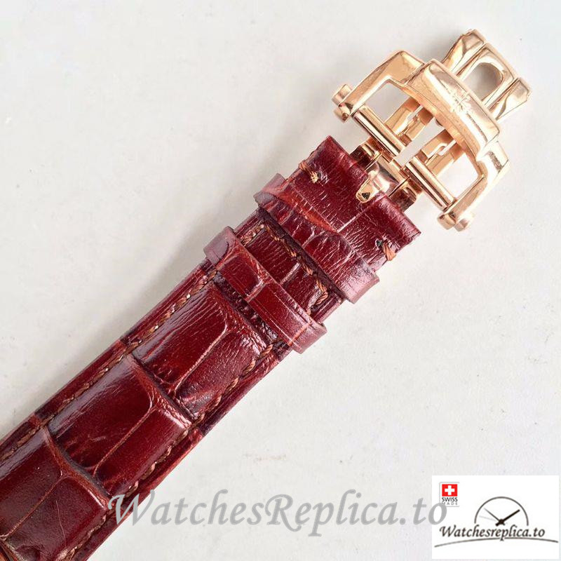 Swiss Patek Philippe Tourbillon Moonphase 24H Power Reserve Replica Brown Strap 42MM - WatchesReplica.is
