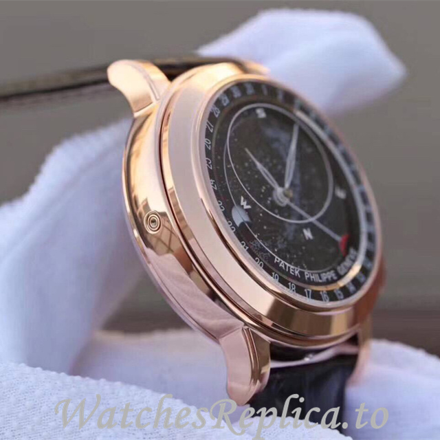 Patek Philippe Replica Complications 6102 Leather strap 44MM - WatchesReplica.is