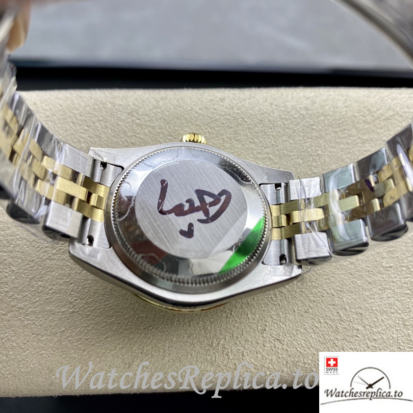 Swiss Rolex Datejust Replica 178384 Stainless steel strap 31MM Green Dial - WatchesReplica.is