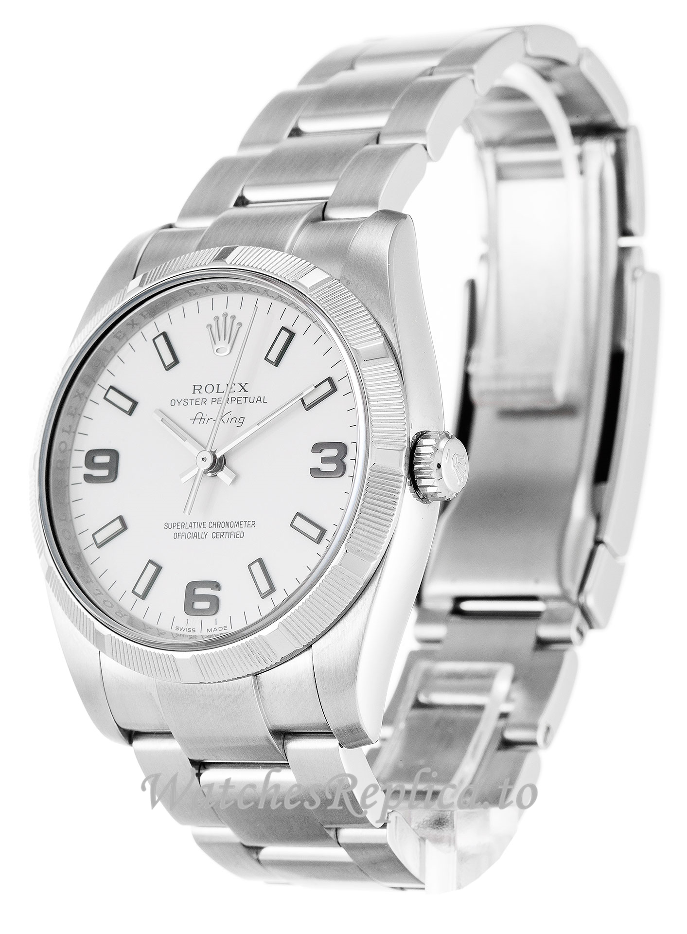 Rolex Air-King White Dial 114210 - WatchesReplica.is