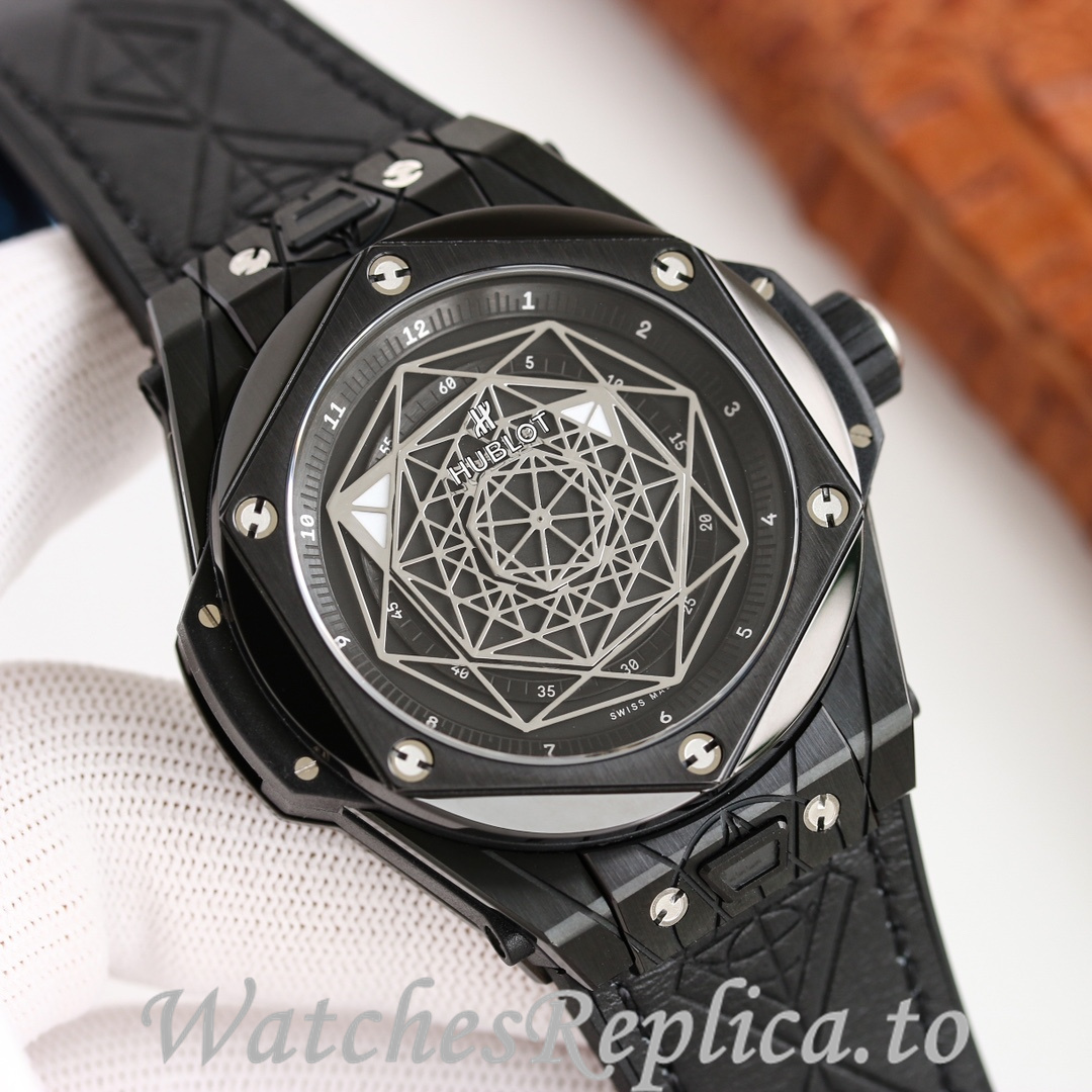 Hublot Replica Big Bang Elemental Material Chronograph v2 Rubber strap 45MM - WatchesReplica.is