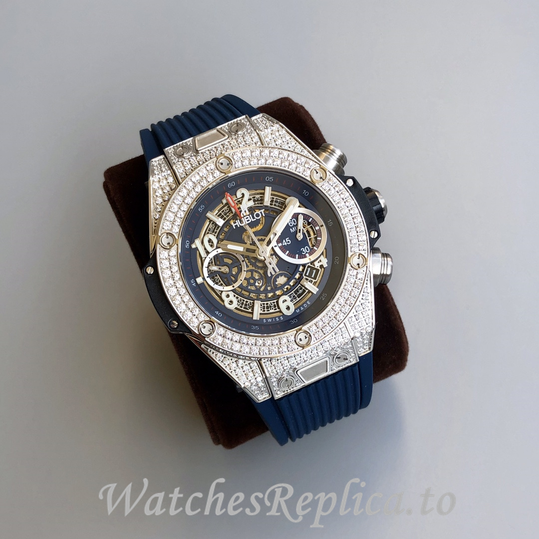 Hublot Replica Big Bang Gypsophila Chronograph v2 Rubber strap 45MM - WatchesReplica.is