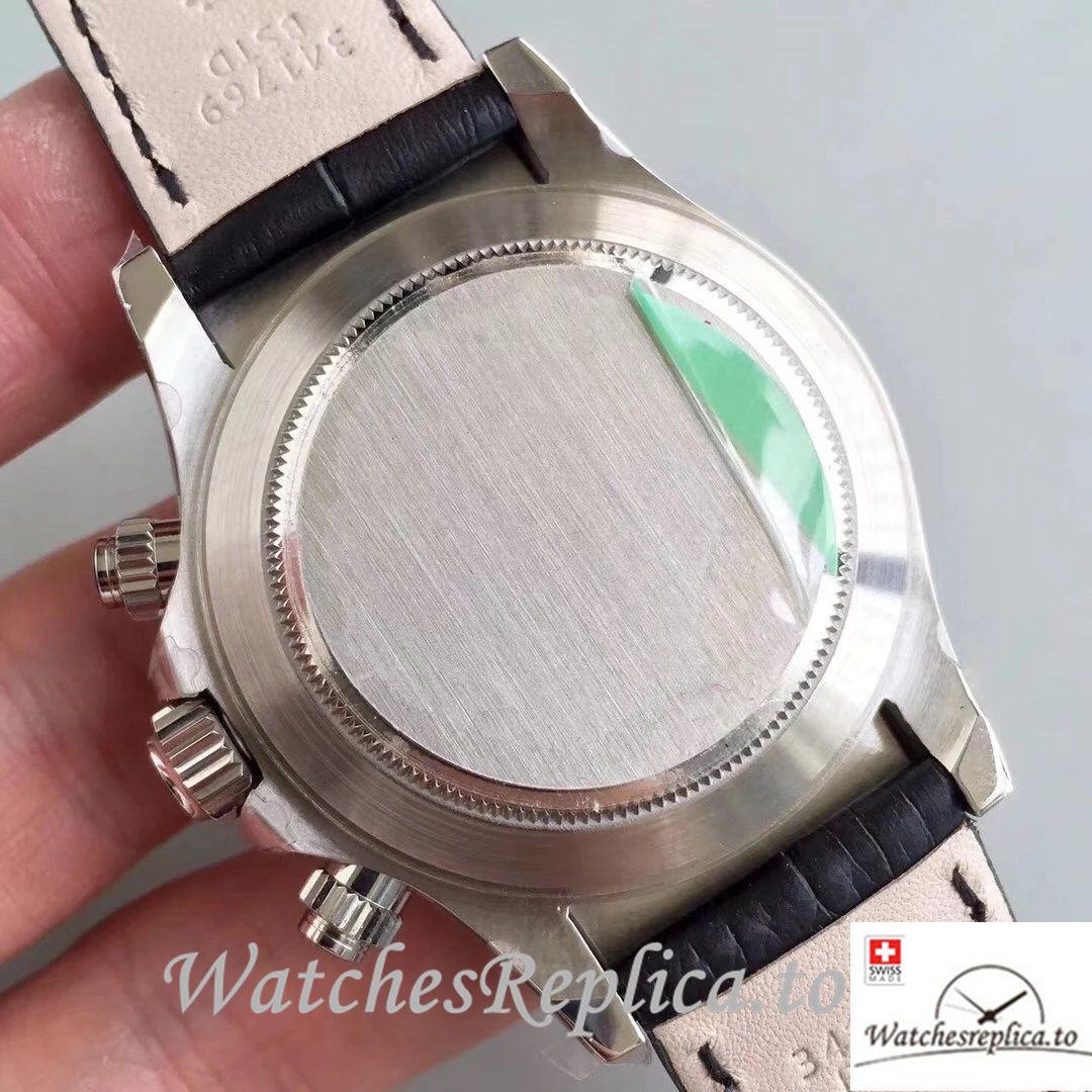 Swiss Rolex Daytona Replica 116520 Leather strap 40MM - WatchesReplica.is